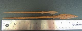 2 Iron Age Bura Culture Spear Points 6 ",  9 " Spears Arrowheads Arrows Africa Old