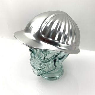 Vtg Aluminum Dura Guard American Optical Ribbed Hard Hat Safety Helmet