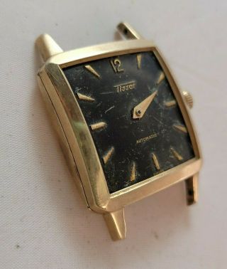 Eh8: Rare Vintage 40s Mens Tissot Automatic Gold Filled Runs Part Repair Watch