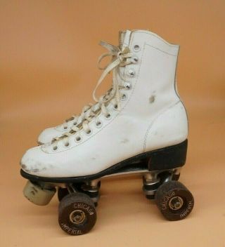 Vintage Chicago Roller Skates Women’s Size 6 Chicago Imperial Wheels Red Usa