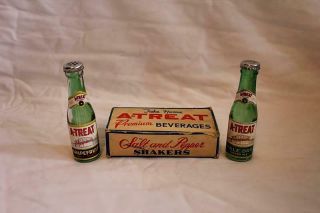 Vintage A - Treat Soda Bottles Salt & Pepper Shakers Allentown Pa