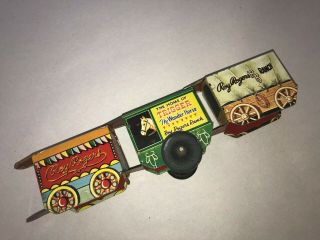 1950s Tin - Litho Roy Roger Trigger Toy Chuck Wagon Train Rodeo Props