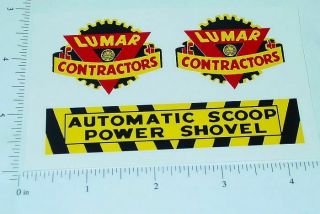 Marx Lumar Contractors Scoop Shovel Sticker Set Mx - 032