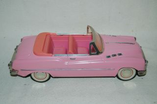 Vintage Friction Pink 2 - Door Cadillac Convertible Tin Toy Car 11