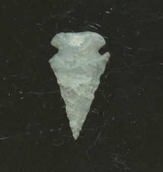Indian Artifacts - Indiana Green Dove Tail Point - Arrowhead