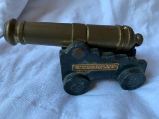 Vintage Miniature Brass / Cast Iron Canon - Souvenir Fort Frederica