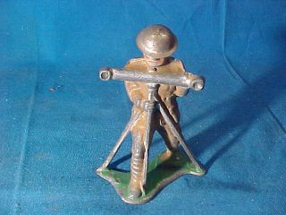 1930s Barclay Cast Metal Us Army Soldier W Range Finder Orig Paint