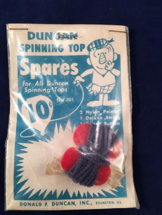 1 Package Duncan Spin Top Spares N.  O.  S.  1960 