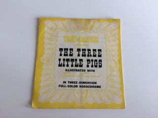 Vintage Viewmaster The Three Little Pigs Booklet