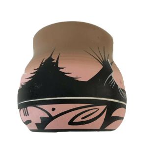 Cedar Masa Native American Indian Hand Painted Signed Southwest Design Pottery