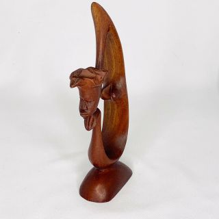 Hand Carved Wood Figure Woman African Black Naked Tribal Ornament Statue