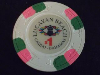 Lucayan Beach Casino $1 Hotel Casino Gaming Poker Chip Bahamas
