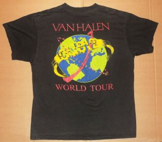 Vintage Rock Concert Shirt Van Halen 1988 World Tour Sammy Hagar Ou812 Yessup Xl