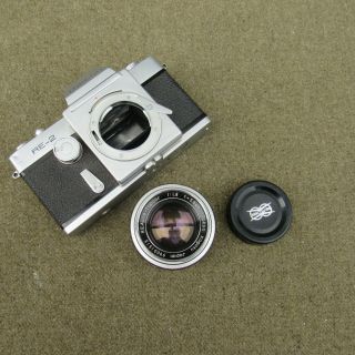 Vintage Topcon Re Auto - Topcor F=58mm Lens With Re 2 Slr Parts Camera Body