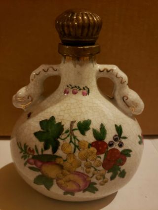 6 " China Porcelain Flower Fruit Bottle Vase Flask Hua Ping Tang Zhi Vintage