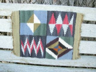 Old Paneled or Multi Pattern Navajo Blanket - wall sample,  13 
