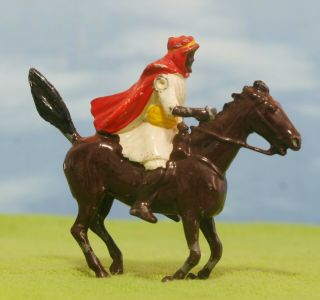 Britains - Arab Of The Desert Soldier Mounted On Horse - In Red Cape Lead Figure