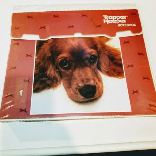 Vintage Mead 1980s Cocker Spaniel Dog Trapper Keeper Notebook 3 - Ring Binder
