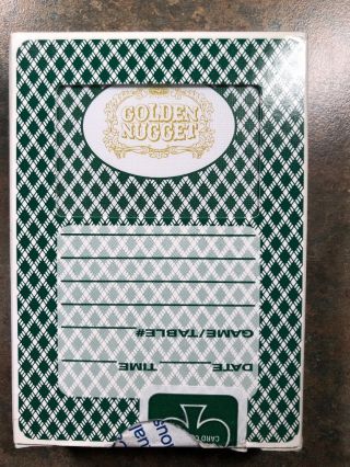Golden Nugget Casino - Playing Cards Rare Green Bee Deck - In Casino Vegas