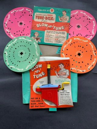 Vintage Musical Toy With 4 Discs And Whistle 1949 Kenner