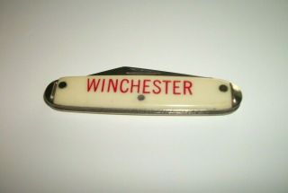 Vintage Usa Winchester Novelty 2 - Blade Pocket Knife Advertising Logo