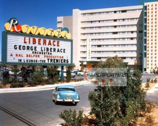Vintage Las Vegas Strip Riviera Casino 8x10 Photo 1955 Liberace