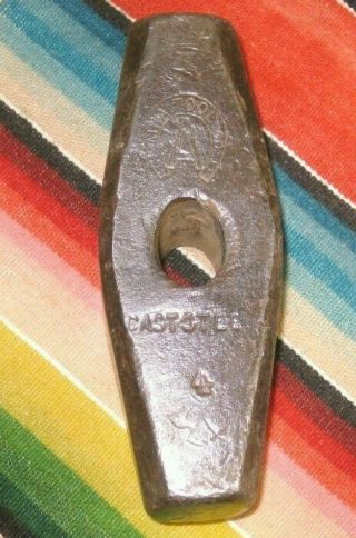 Vintage Sledge Hammer Head Blacksmith Marked Atha Tool Co Cast Steel 4