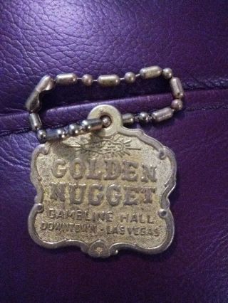 Vintage Golden Nugget Gambling Hall Downtown Las Vegas Watch Fob Key Chain