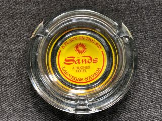 Vintage Sands Hughes Hotel Glass Ashtray Las Vegas Nevada A Place In The Sun