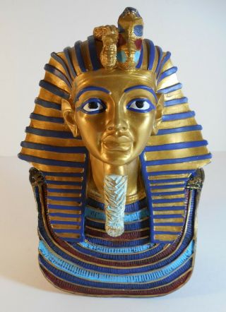 Small Egyptian Pharaoh King Tut Bust Figure Head