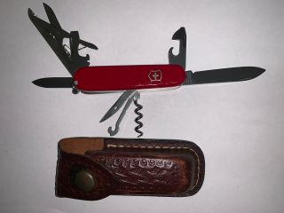 Victorinox Huntsman Swiss Army Knife With Leather Case