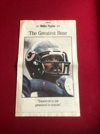 1999,  Walter Payton,  " The Greatest Bear ",  Chicago Tribune Special Section (vintage)