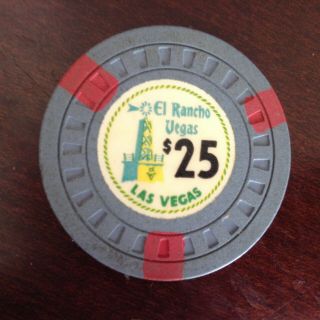 25.  00 Casino Chip From The El Rancho Casino In Lv