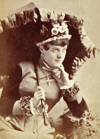 Minnie Palmer,  American Stage Actress - Vintage 1870s/80s Cdv Photo