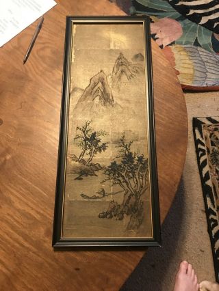 Vintage Framed Asian Art.  Rare,  Unique,  One Of A Kind,  Incredible.