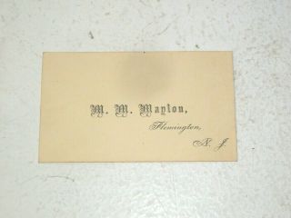 Cabinet CDV Carte De Visite of Small Child M.  M.  Maglon Flemington NJ ca 1860s 2