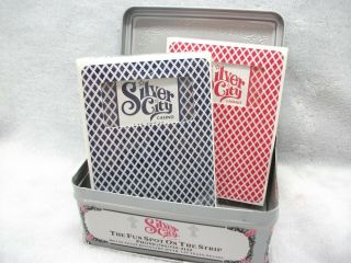 Vintage 2 Decks Of Silver City Hotel Casino Las Vegas Playing Cards In Case Rare