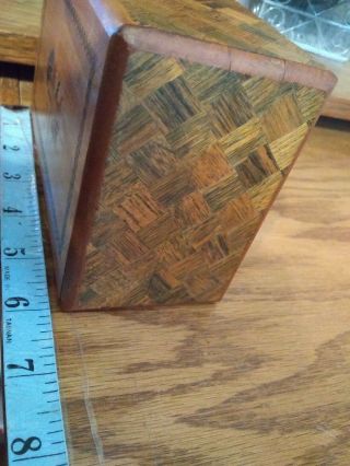 Vintage Japanese Hand Made WOOD PUZZLE BOX Trick Opening Japan 2