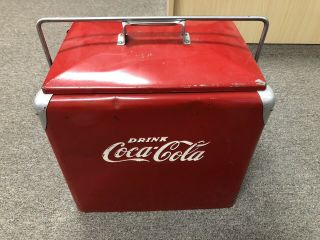 Coca Cola Progress Refrigerator Co Vintage Cooler With Tray