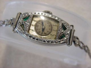 Vintage Gold Fd Antique 1920 Art Deco Lady Bulova Gem Case Hermetic Watch
