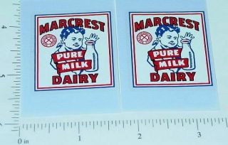 Marx Marcrest Dairy Stake Truck Sticker Set Mx - 004