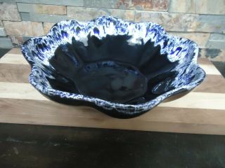 Vintage Blue Mountain Pottery - Bmp - Cobalt Blue - Fruit Bowl - 1960 Era - Chic - Decor
