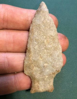 Quality 3” Quartzite Hoovers Island - Pa Indian Artifact - Ny Arrowhead - Berks Co