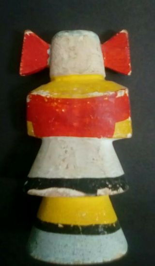 Vintage Native American Old Wooden Kachina Souvenir Doll (note bottom stamping) 2