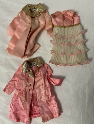 Vintage Mod Barbie Jc Penny Exclusive Pink Premier Dress & 2 Coats Tlc