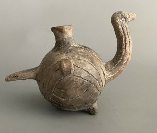 Greek Crete Bird Shaped Pottery Vessel Bottle Minoan Style Rhyton