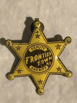 Deputy Sheriff Tin Toy 1940s Frontier Town Toy Badge