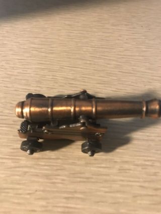 Military Vintage Brass Cast Iron Mini Cannon