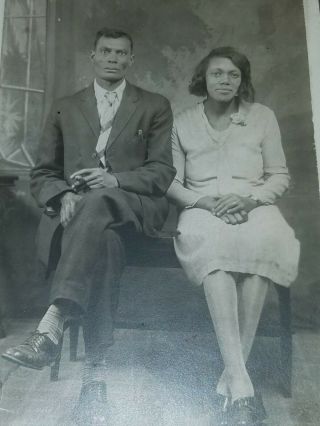 Rare Circa 1910 Rppc Of A African American Couple