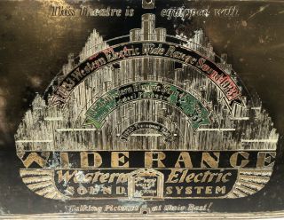 Vtg 1933 Western Electric Sound System Theater Brass Sign Plaque 2